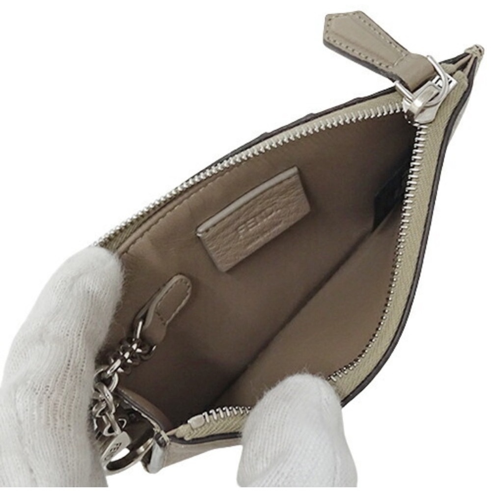Fendi Roma Beige Leather Card Holder - Picture 5 of 10